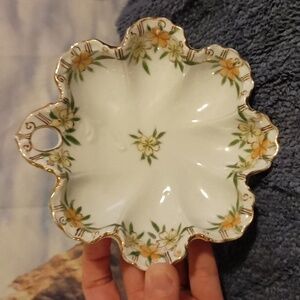 Nipon Japanese Rising Sun Hand Painted Antique Trinket Holder, Bathroom Decor